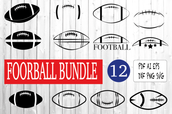 12 Football Bundle: Graphics for Crafts