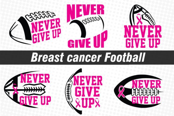Breast Cancer Svg Pink Ribbon Football Graphics