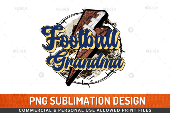 Football Grandma Sublimation Graphics for Crafts