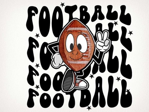 Football Retro Sublimation Graphics for Crafts