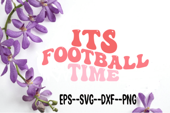 Football Time Retro Wavy SVG for Crafts & Graphics